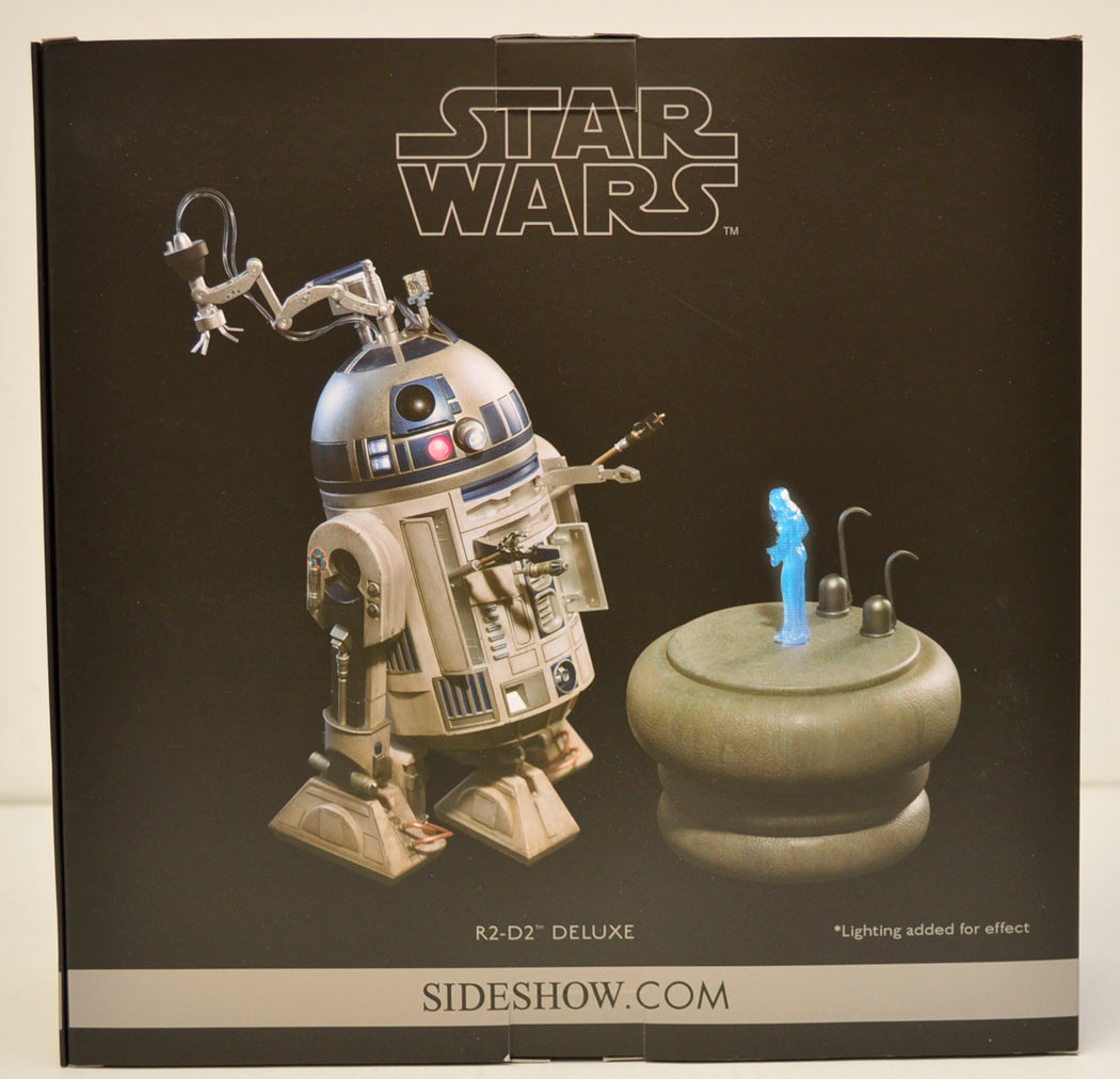 STAR WARS : SIDESHOW TOY - R2-D2 – SIDEHOW DELUXE – Box Back View 