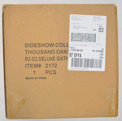 STAR WARS : SIDESHOW TOY - R2-D2 – SIDEHOW DELUXE – Brown Shipper Front View 