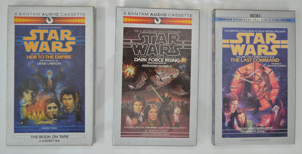 Star Wars Set of 3 Bantam Audio Cassettes : Heir To The Empire, Dark Force Rising, The Last Command. Written by Timothy Zahn