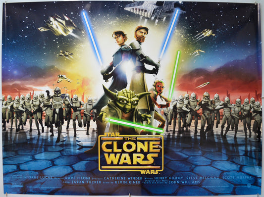 Star Wars : The Clone Wars Original Quad Poster - Film Poster - Movie Poster