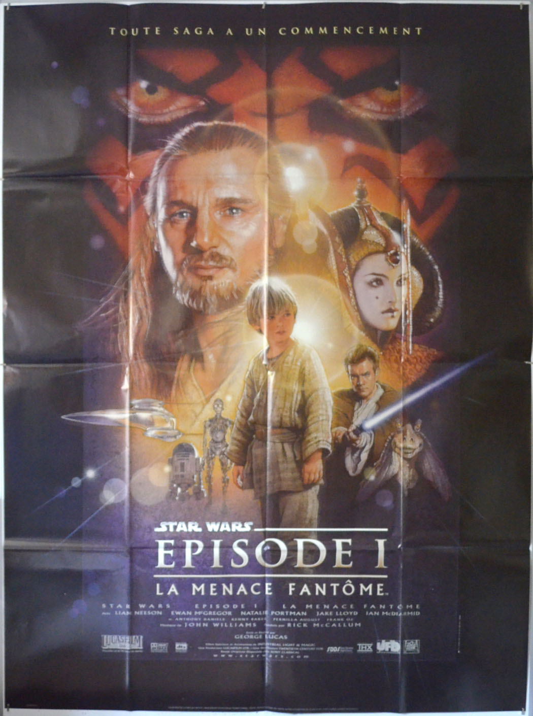 Star Wars Episode I : The Phantom Menace (Version B) Original French Grande Poster - Film Poster - Movie Poster