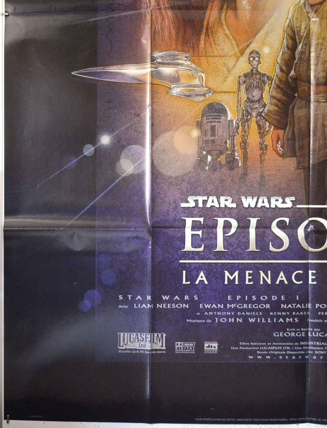 STAR WARS EPISODE 1 (Bottom Left) Cinema French Grande Movie Poster 