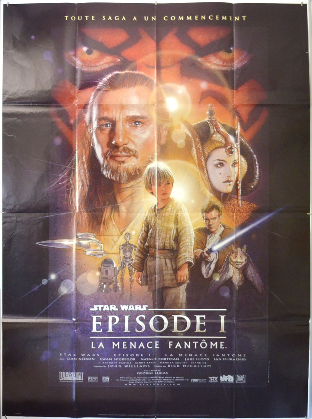 Star Wars Episode I : The Phantom Menace (Version B) Original French Grande Poster - Film Poster - Movie Poster