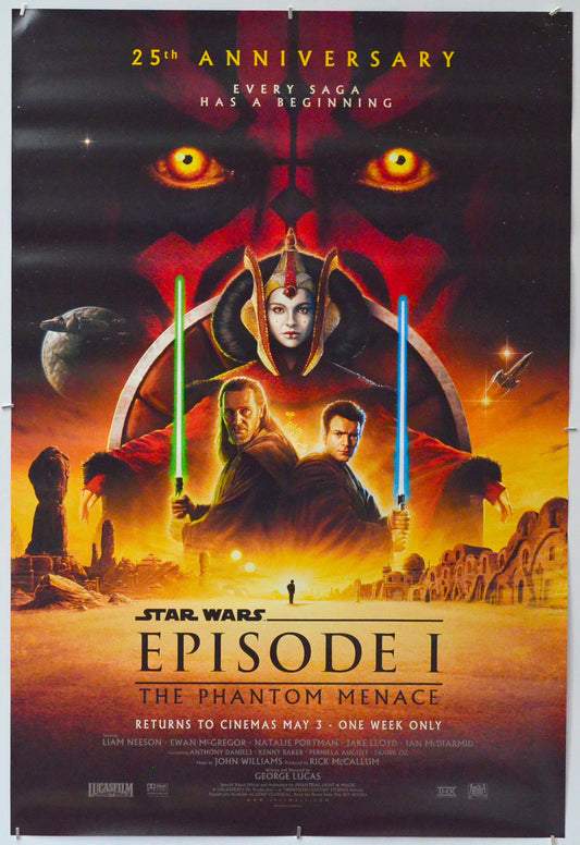 Star Wars : Episode I - The Phantom Menace - Original One Sheet Poster - Film Poster - Movie Poster 
