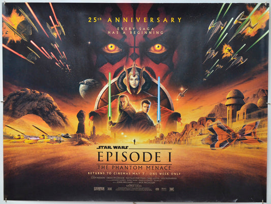 Star Wars : Episode I - The Phantom Menace - Original Quad Poster - Film Poster - Movie Poster