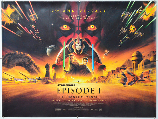 Star Wars : Episode I - The Phantom Menace - Original Quad Poster - Film Poster - Movie Poster