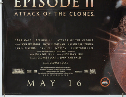 Star Wars : Episode II : Attack Of The Clones (Bottom Left) Cinema Quad Movie Poster 