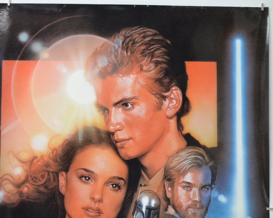 Star Wars : Episode II : Attack Of The Clones (Top Right) Cinema Quad Movie Poster 