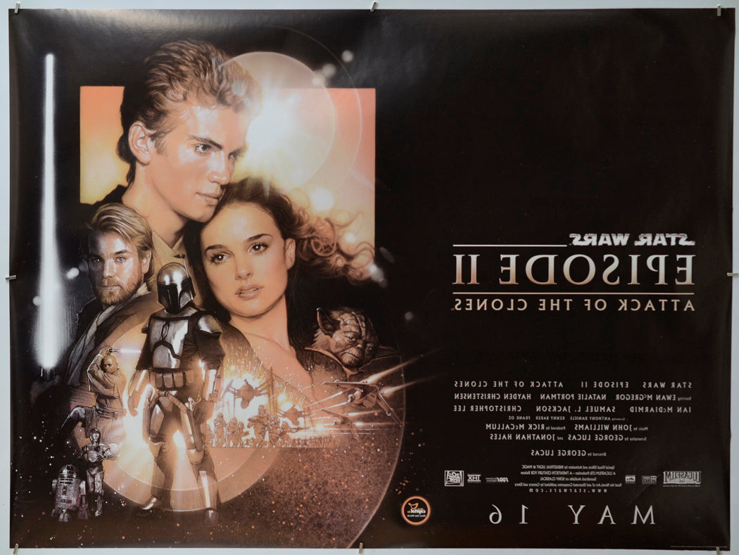 Star Wars : Episode II : Attack Of The Clones (Back) Cinema Quad Movie Poster 