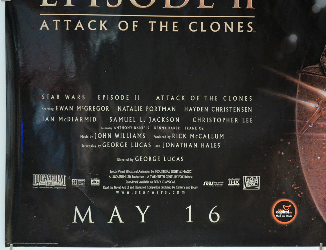 Star Wars : Episode II : Attack Of The Clones (Bottom Left) Cinema Quad Movie Poster 