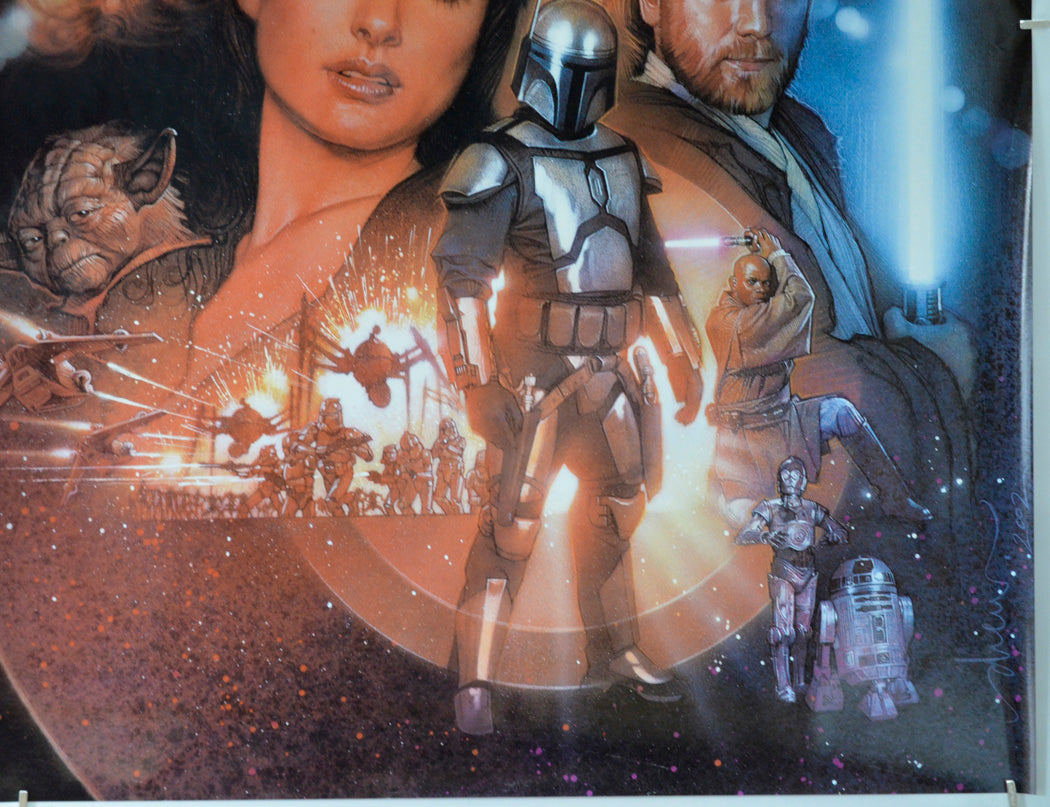 Star Wars : Episode II : Attack Of The Clones (Bottom Right) Cinema Quad Movie Poster 