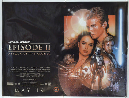 Star Wars : Episode II : Attack Of The Clones - Original Quad Poster - Film Poster - Movie Poster