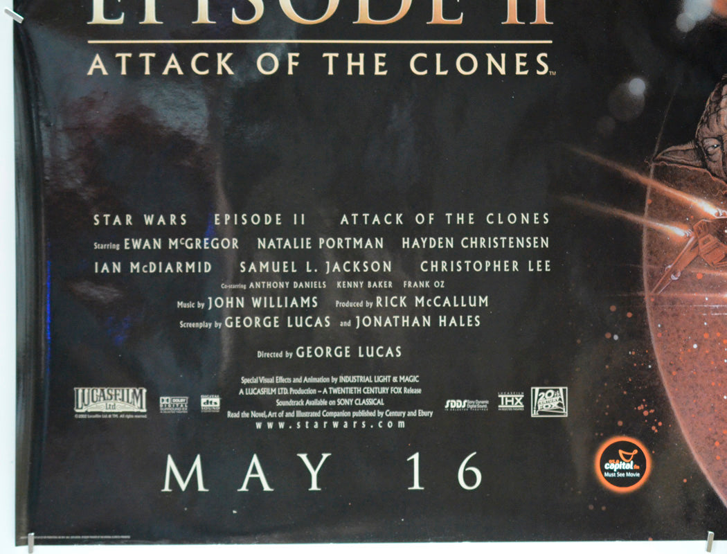 Star Wars : Episode II : Attack Of The Clones (Bottom Left) Cinema Quad Movie Poster 