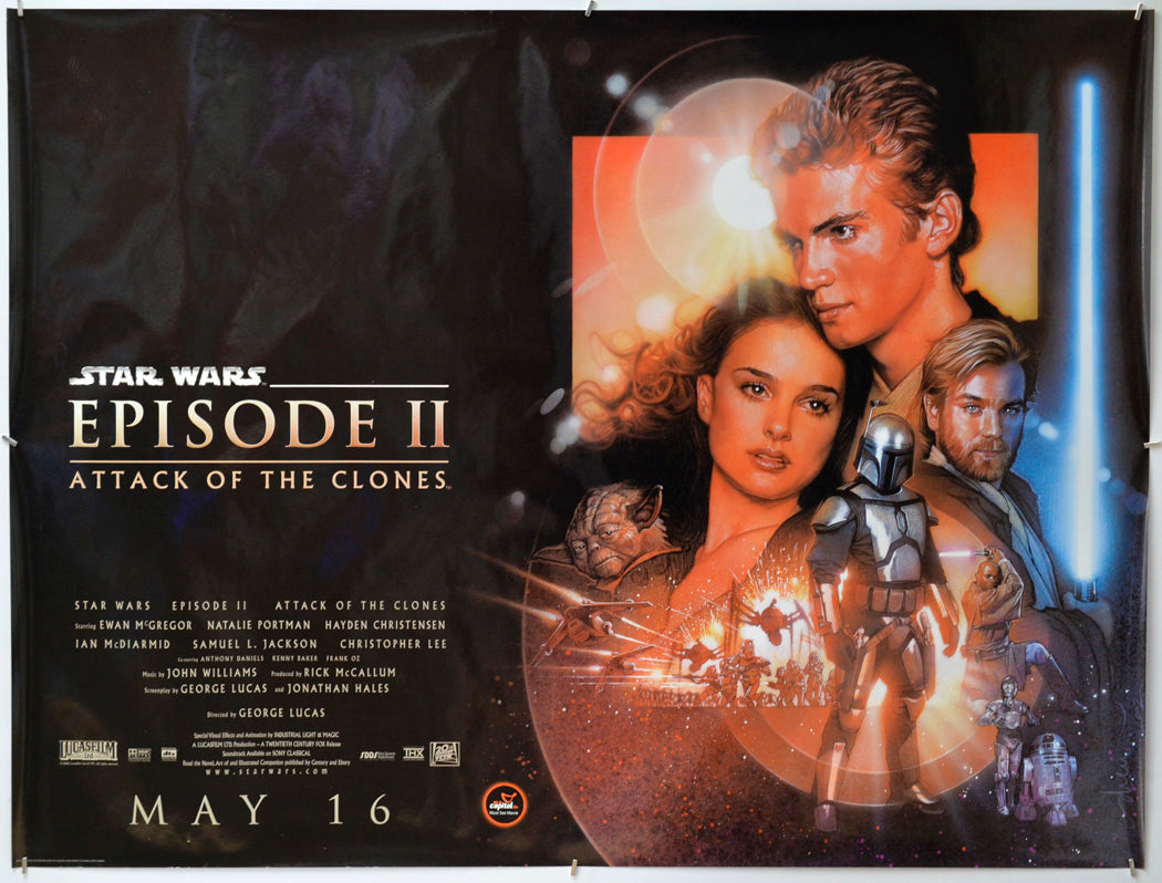 Star Wars : Episode II : Attack Of The Clones - Original Quad Poster - Film Poster - Movie Poster