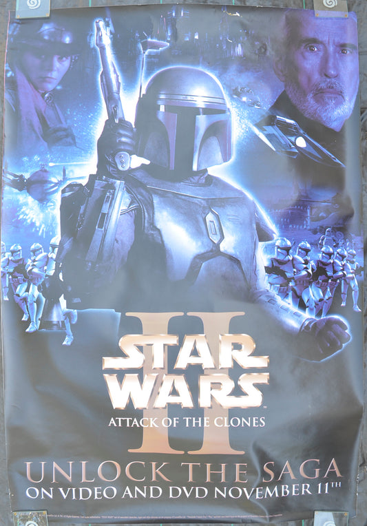 Star Wars : Episode II - Attack Of The Clones (DVD release Bus Stop Poster – Jango Fett Version) Original Bus Stop Poster - Film Poster - Movie Poster