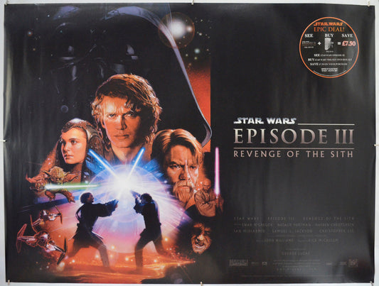 Star Wars : Episode III : Revenge Of The Sith - Original Quad Poster - Film Poster - Movie Poster