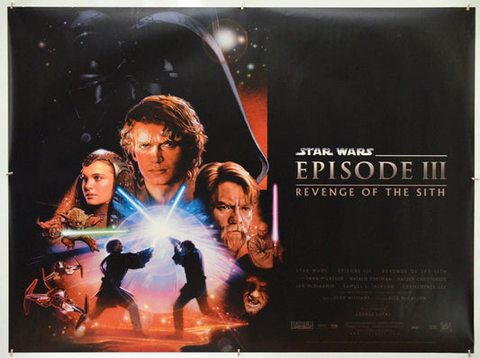 Star Wars : Episode III : Revenge Of The Sith - Original Quad Poster - Film Poster - Movie Poster