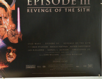 Star Wars : Episode III : Revenge Of The Sith (Bottom Right) Cinema Quad Movie Poster 