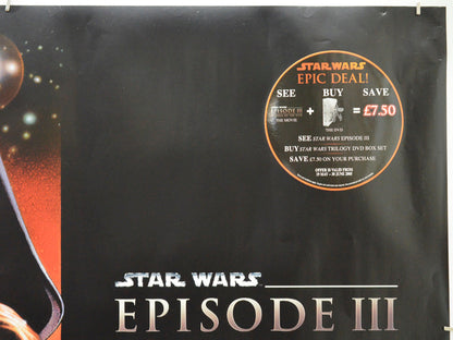 Star Wars : Episode III : Revenge Of The Sith (Top Right) Cinema Quad Movie Poster 