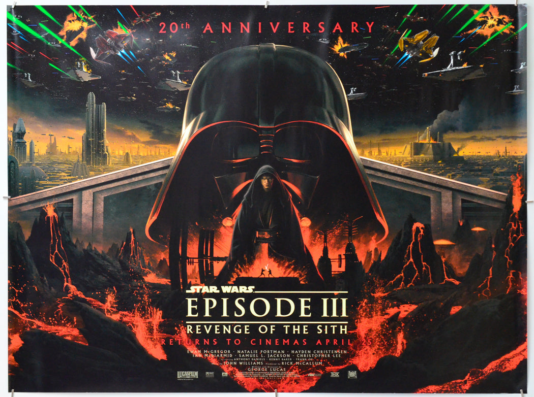 Star Wars : Episode III : Revenge Of The Sith - Original Quad Poster - Film Poster - Movie Poster