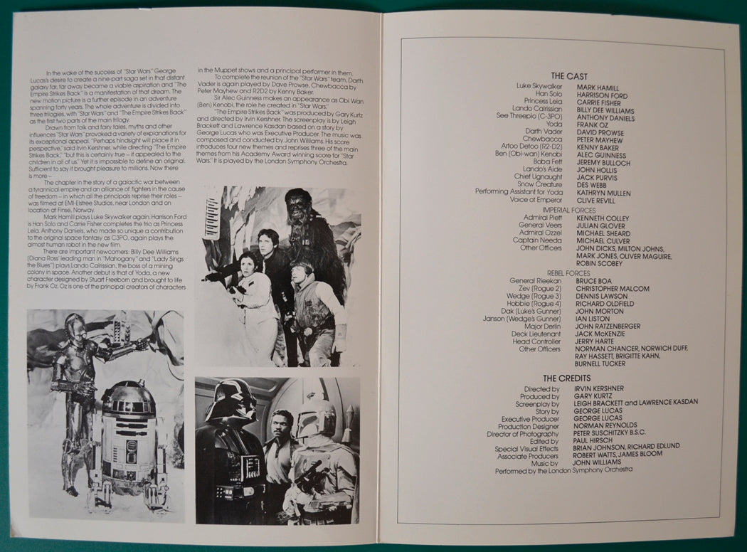 STAR WARS EPISODE V: THE EMPIRE STRIKES BACK – Cinema Exhibitors Campaign Press Book – Synopsis Inside