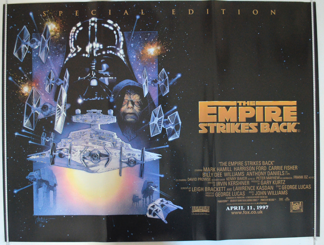 Star Wars Episode V : The Empire Strikes Back  (1997 Special Edition Quad Poster)   Original Quad Poster - Film Poster - Movie Poster  