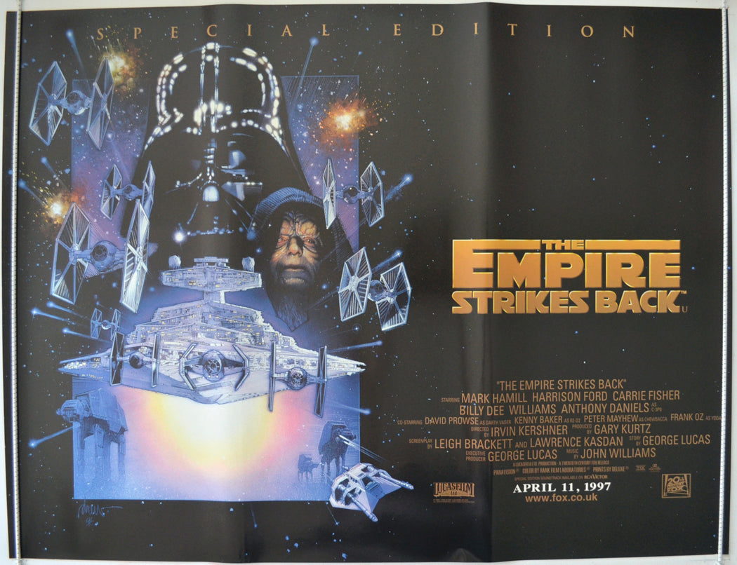 Star Wars Episode V : The Empire Strikes Back  (1997 Special Edition Quad Poster)  Original Quad Poster - Film Poster - Movie Poster 