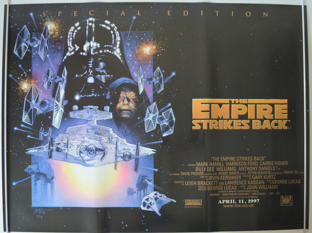 Star Wars Episode V : The Empire Strikes Back  (1997 Special Edition Quad Poster)  Original Quad Poster - Film Poster - Movie Poster 