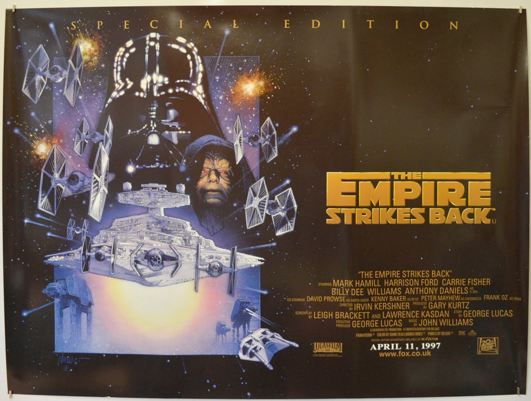 Star Wars Episode V : The Empire Strikes Back  (1997 Special Edition Quad Poster)   Original Quad Poster - Film Poster - Movie Poster