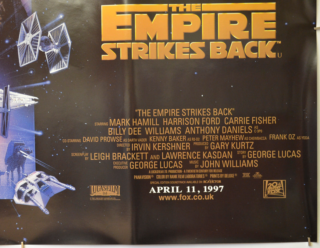 STAR WARS EPISODE V : THE EMPIRE STRIKES BACK (Bottom Right) Cinema Quad Movie Poster 