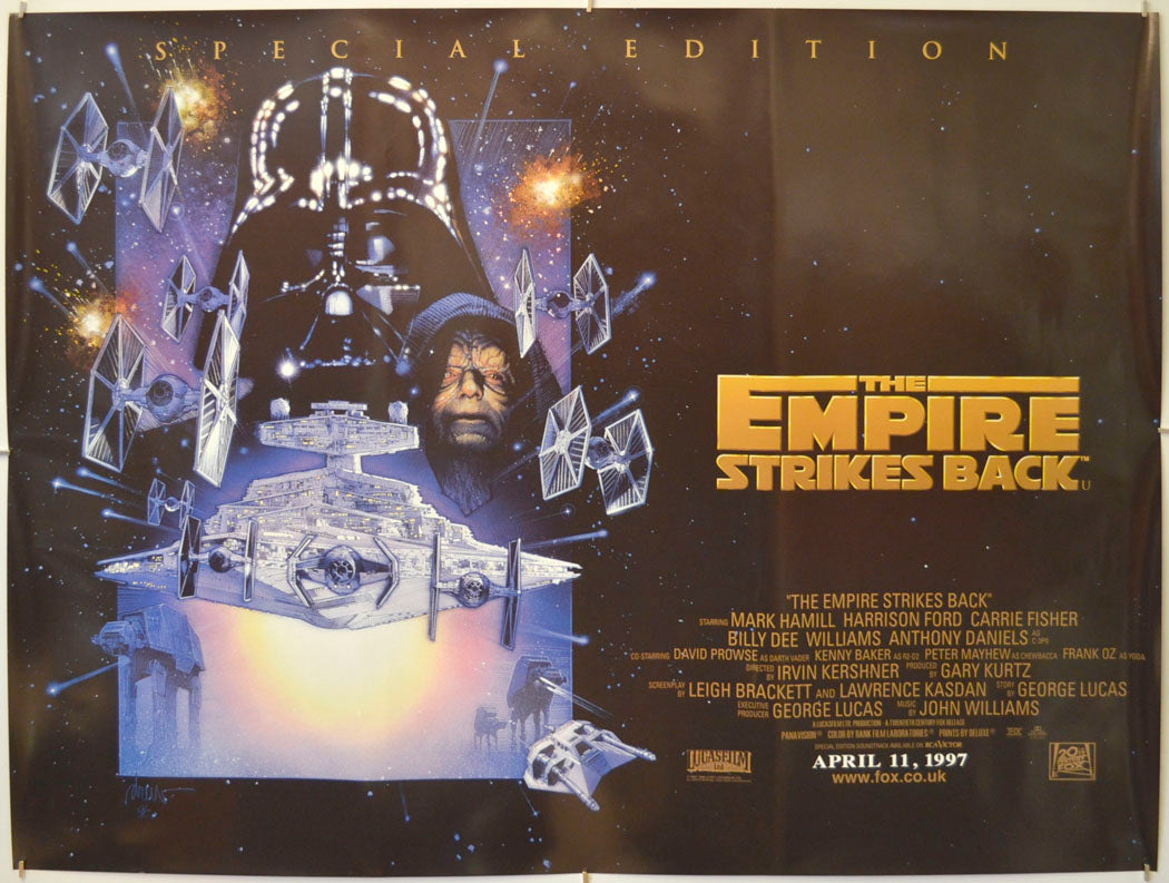 Star Wars Episode V : The Empire Strikes Back (1997 Special Edition Quad Poster) Original Quad Poster - Film Poster - Movie Poster