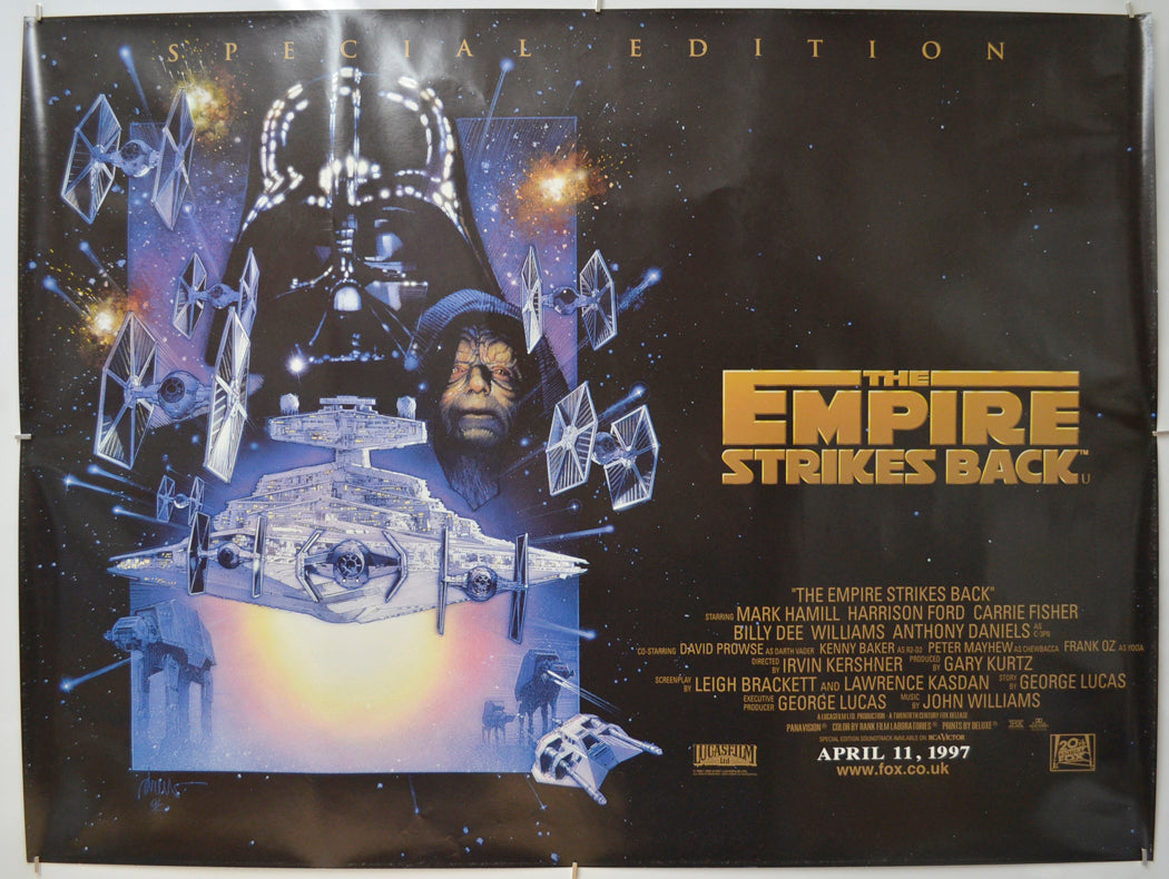 Star Wars Episode V : The Empire Strikes Back (1997 Special Edition Quad Poster)  Original Quad Poster - Film Poster - Movie Poster