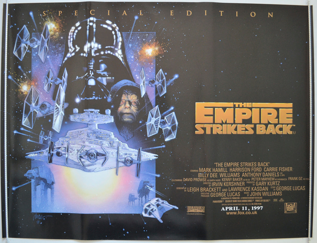 Star Wars Episode V : The Empire Strikes Back  (1997 Special Edition Quad Poster)   Original Quad Poster - Film Poster - Movie Poster  