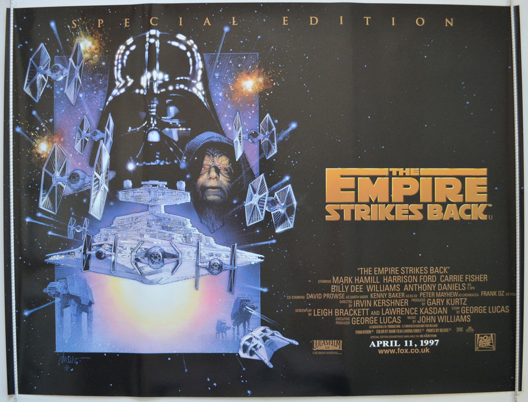 Star Wars Episode V : The Empire Strikes Back  (1997 Special Edition Quad Poster)   Original Quad Poster - Film Poster - Movie Poster  