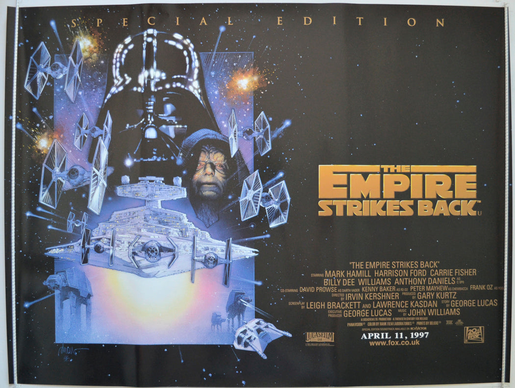 Star Wars Episode V : The Empire Strikes Back  (1997 Special Edition Quad Poster)   Original Quad Poster - Film Poster - Movie Poster  