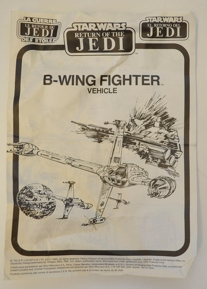 STAR WARS : RETURN OF THE JEDI - B-WING FIGHTER Kenner 71370 (MANUAL View)  