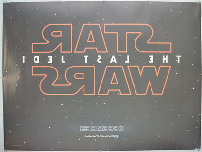 STAR WARS : THE LAST JEDI (Back) Cinema Quad Movie Poster 