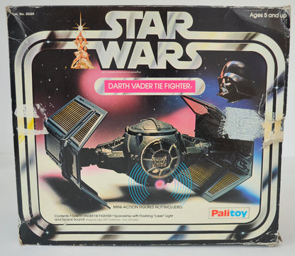 STAR WARS - DARTH VADER TIE FIGHTER - Palitoy Toy 33324 (BOX BACK View)  