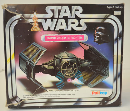 STAR WARS - DARTH VADER TIE FIGHTER - Palitoy Toy 33324 (BOX BACK View)  