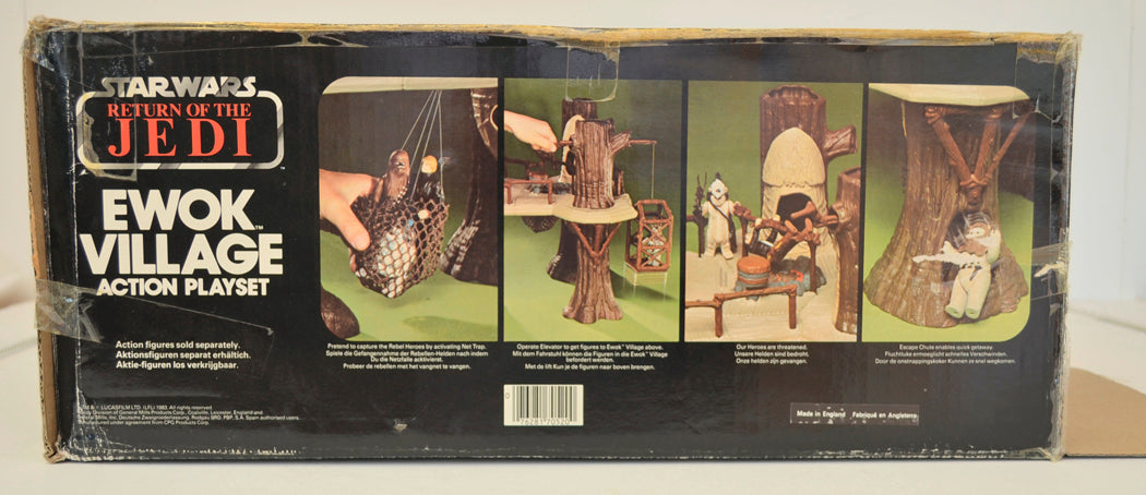 STAR WARS - RETURN OF THE JEDI - EWOK VILLAGE - Palitoy Toy - tri-logo (BOX SIDE 2 View)  