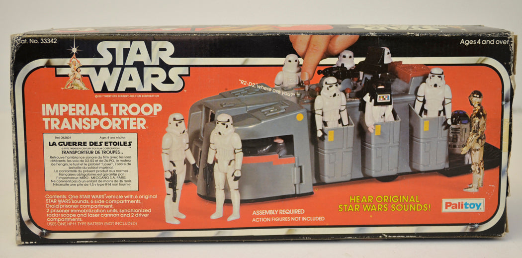 STAR WARS - IMPERIAL TROOP TRANSPORTER - Palitoy Toy - 33342 (BOX FRONT View)  