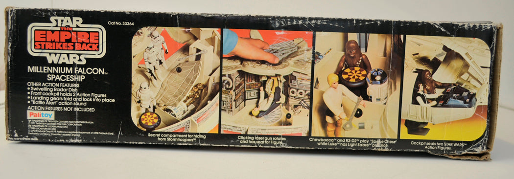 STAR WARS : EMPIRE STRIKES BACK - MILLENNIUM FALCON - Palitoy Toy 33364 (BOX SIDE 1 View)  