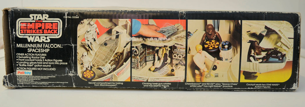 STAR WARS : EMPIRE STRIKES BACK - MILLENNIUM FALCON - Palitoy Toy 33364 (BOX SIDE 2 View)  