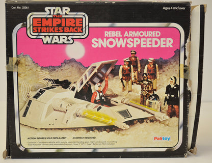 STAR WARS : EMPIRE STRIKES BACK - SNOWSPEEDER - Palitoy Toy - 33361 (BOX BACK View)  