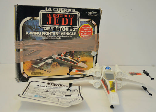 Star Wars : The Return Of The Jedi - X-Wing Fighter - Battle Damaged  Original Boxed Vintage Palitoy Toy 