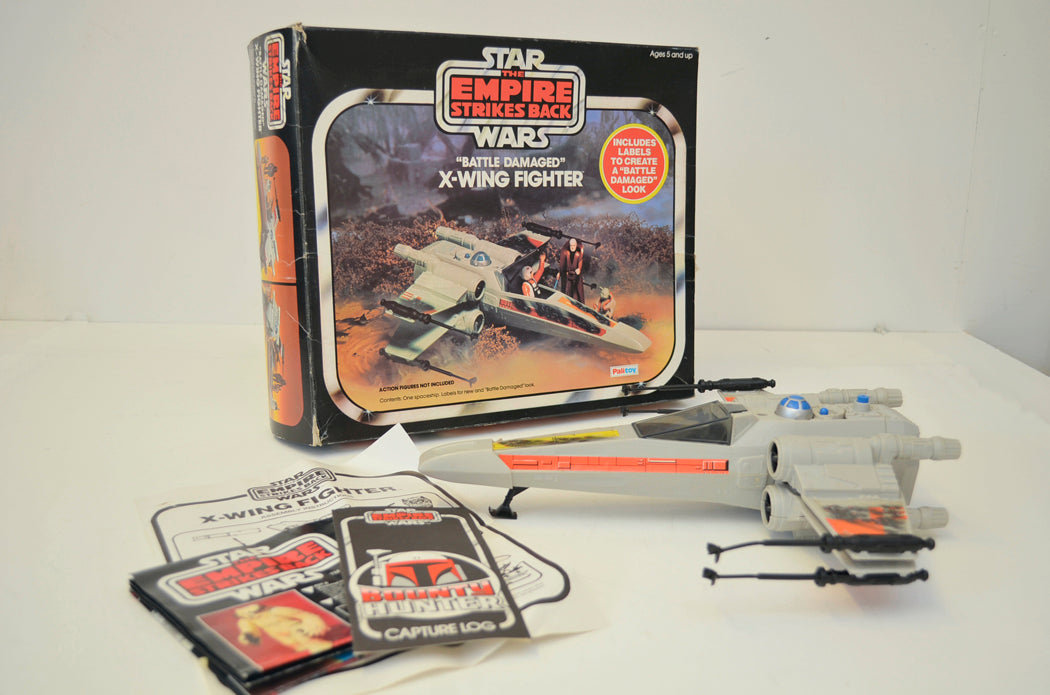 Star Wars : The Empire Strikes Back - X-Wing Fighter - Battle Damaged  Original Boxed Vintage Palitoy Toy (Grey Plastic, Non Electronic Version)