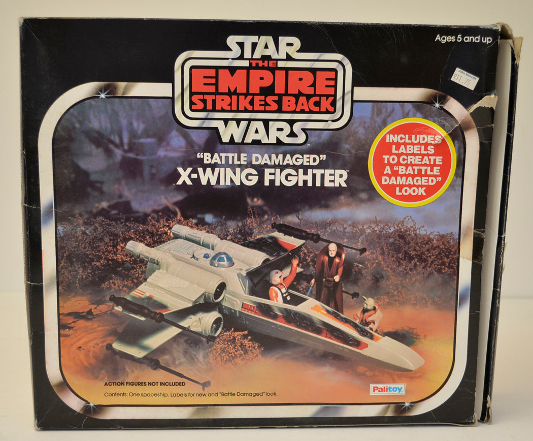 STAR WARS : EMPIRE STRIKES BACK - X-WING FIGHTER - Palitoy Toy - 33388 (BOX BACK View)  