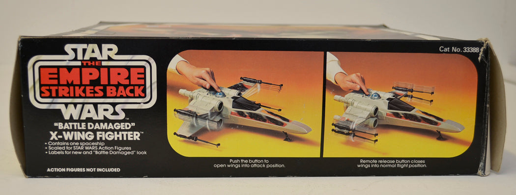 STAR WARS : EMPIRE STRIKES BACK - X-WING FIGHTER - Palitoy Toy - 33388 (BOX SIDE 1 View)  