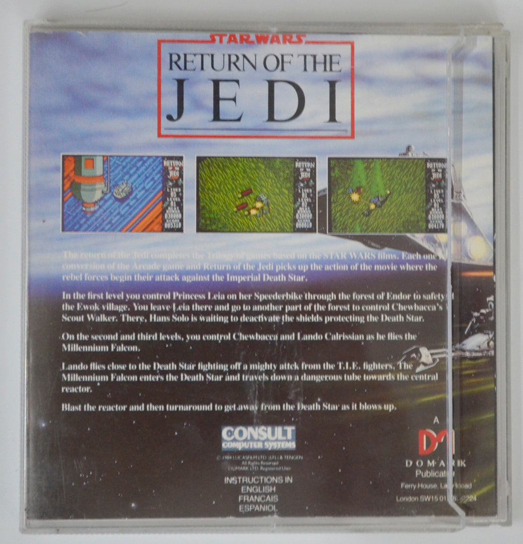 STAR WARS : THE RETURN OF THE JEDI : Atari ST Game (back) 