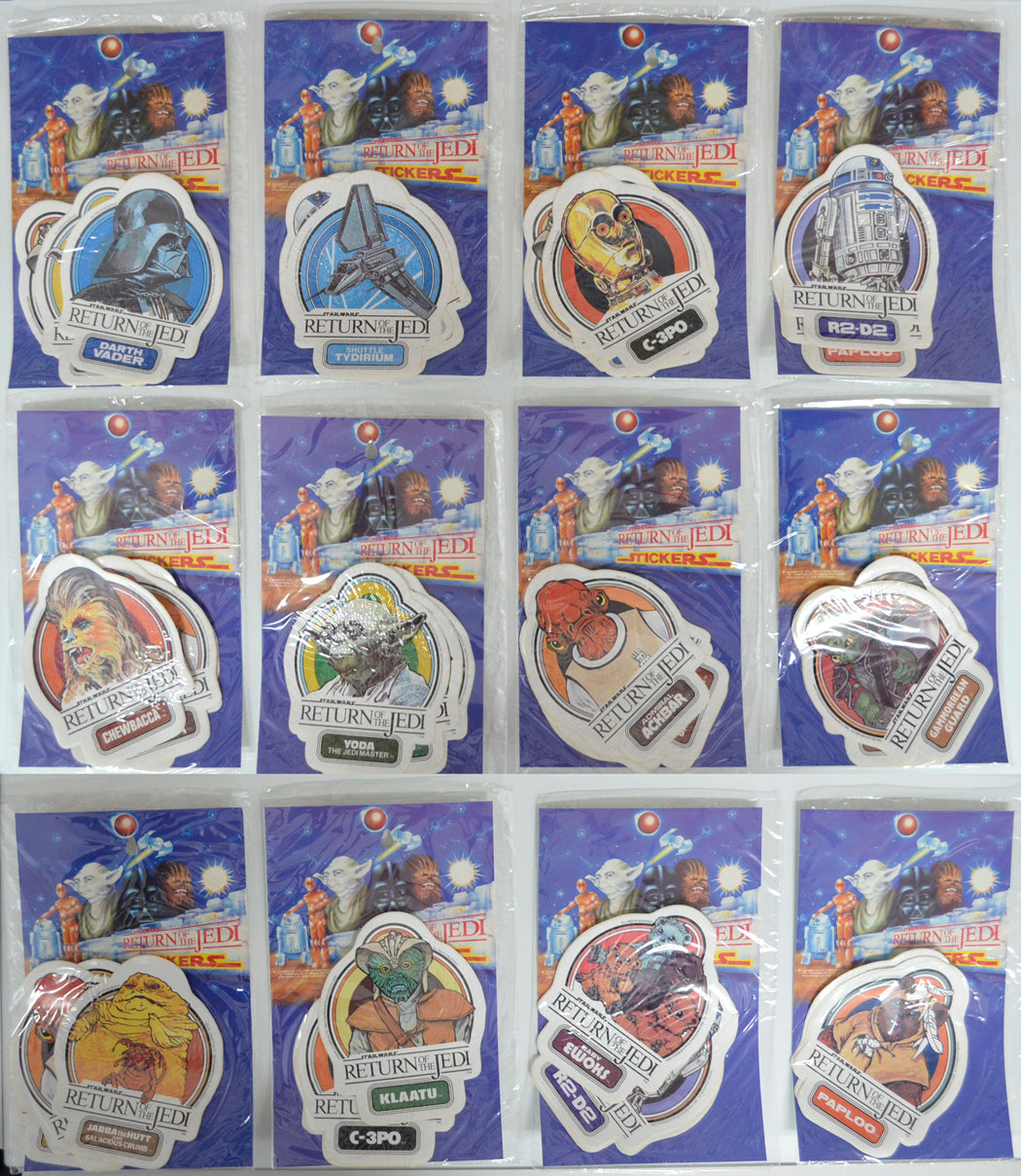 Star Wars : The Return Of The Jedi Fun Products International 12 packs of Factory Sealed stickers